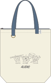 ディズニー エクルフルネスライフ ZIP付き縦型トートバック 生成り エイリアン