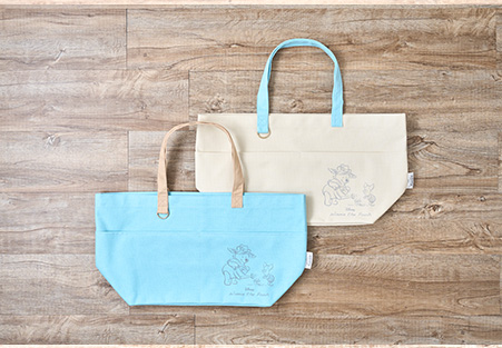 ディズニー エクルフルネスライフ 横型DIYトートバック 生成り くまのプーさん