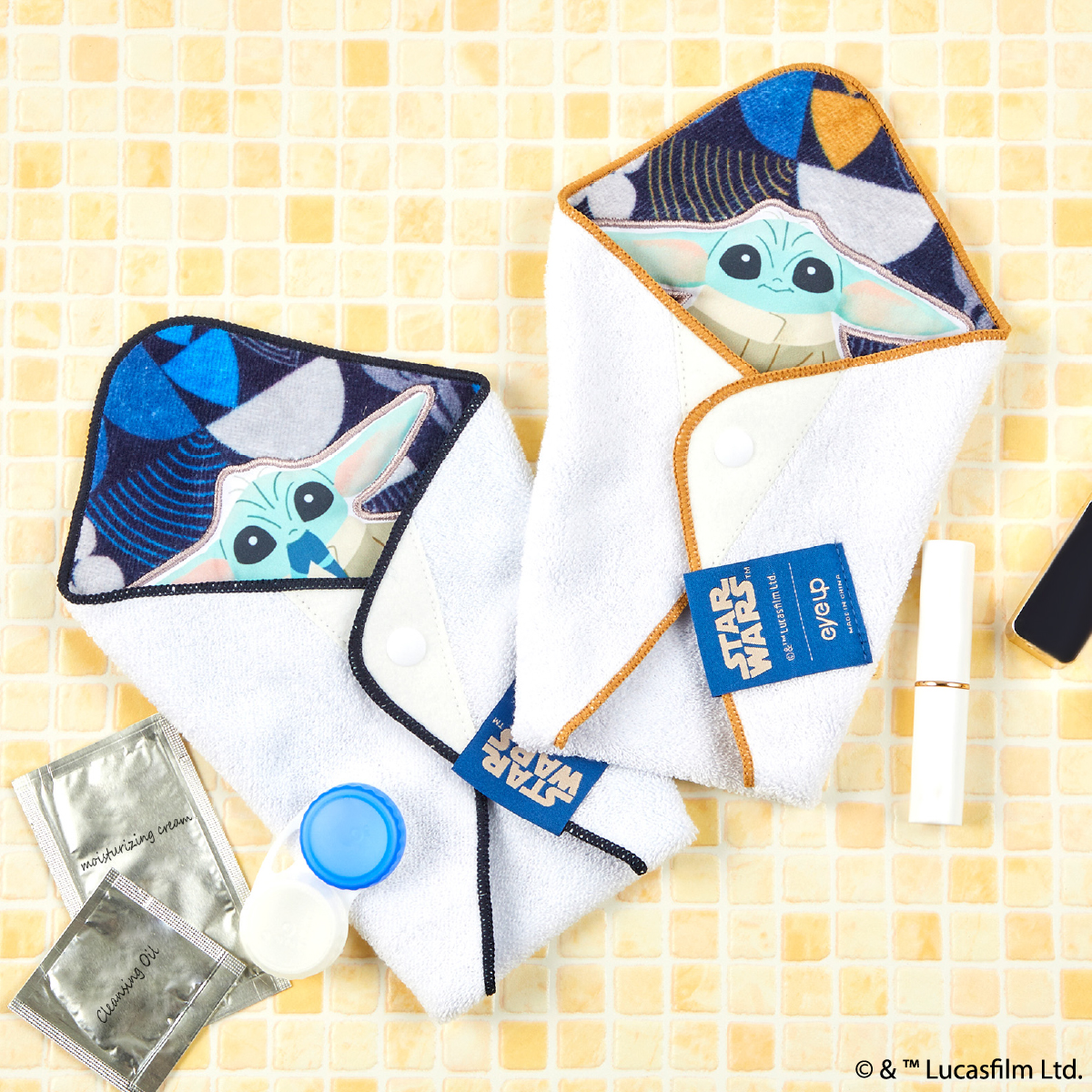 STAR WARS グローグー おくるみハンカチ(キャメル)