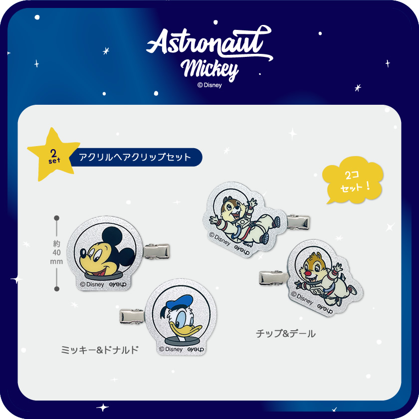 ディズニー アクリルヘアクリップセット メインイメージ