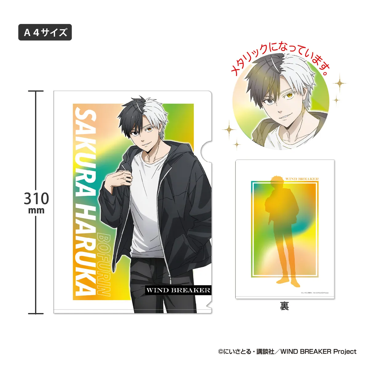 TVアニメ『WIND BREAKER』 メタリッククリアファイル