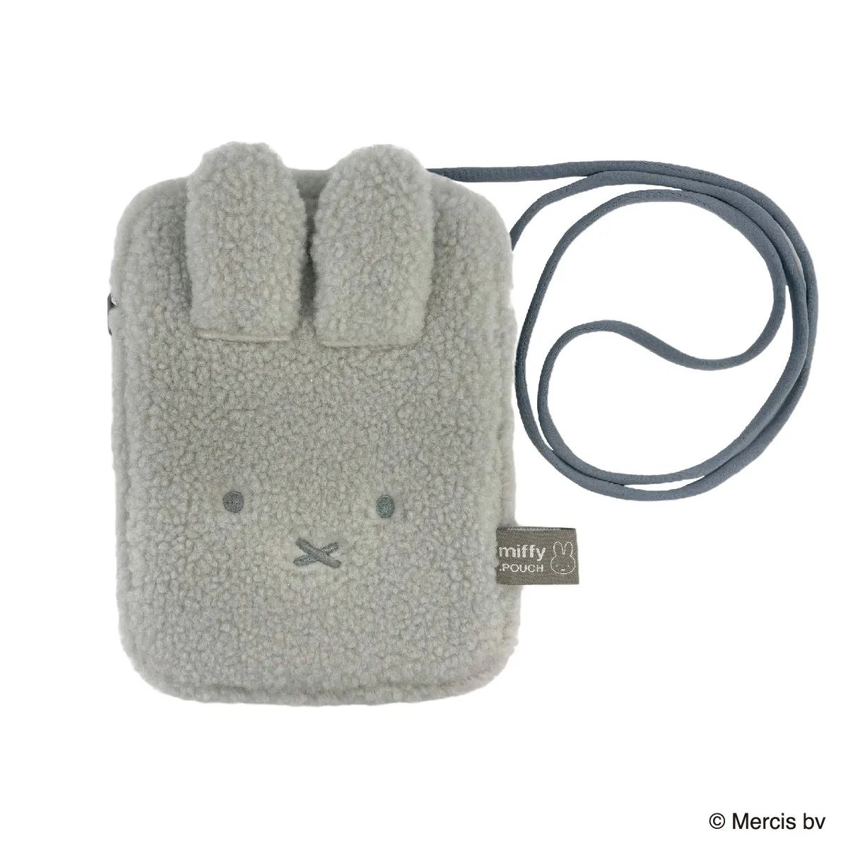 どっとポーチ ミッフィー ショルダーショート ボア／グレー