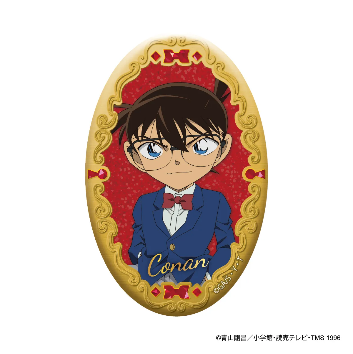 名探偵コナン オーバル缶バッジ 江戸川コナン