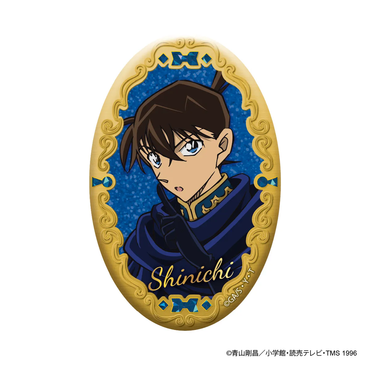 名探偵コナン オーバル缶バッジ 工藤新一