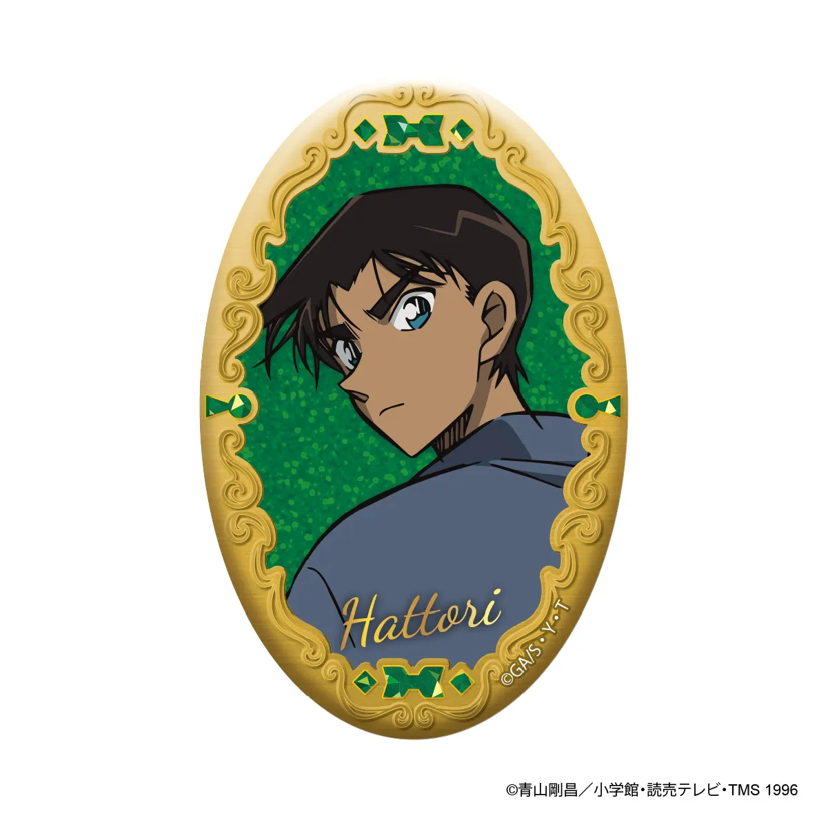 名探偵コナン オーバル缶バッジ 服部平次