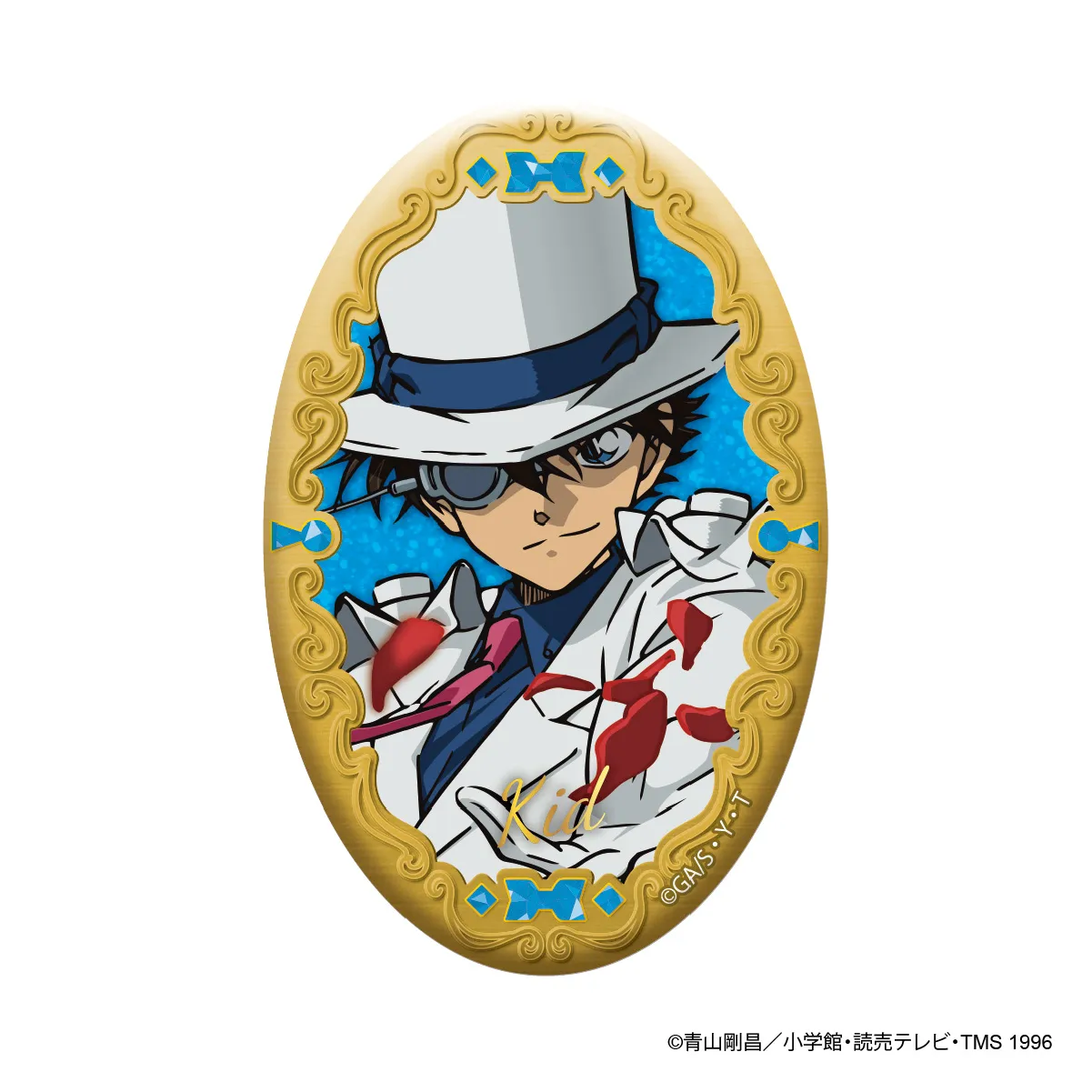 名探偵コナン オーバル缶バッジ 怪盗キッド