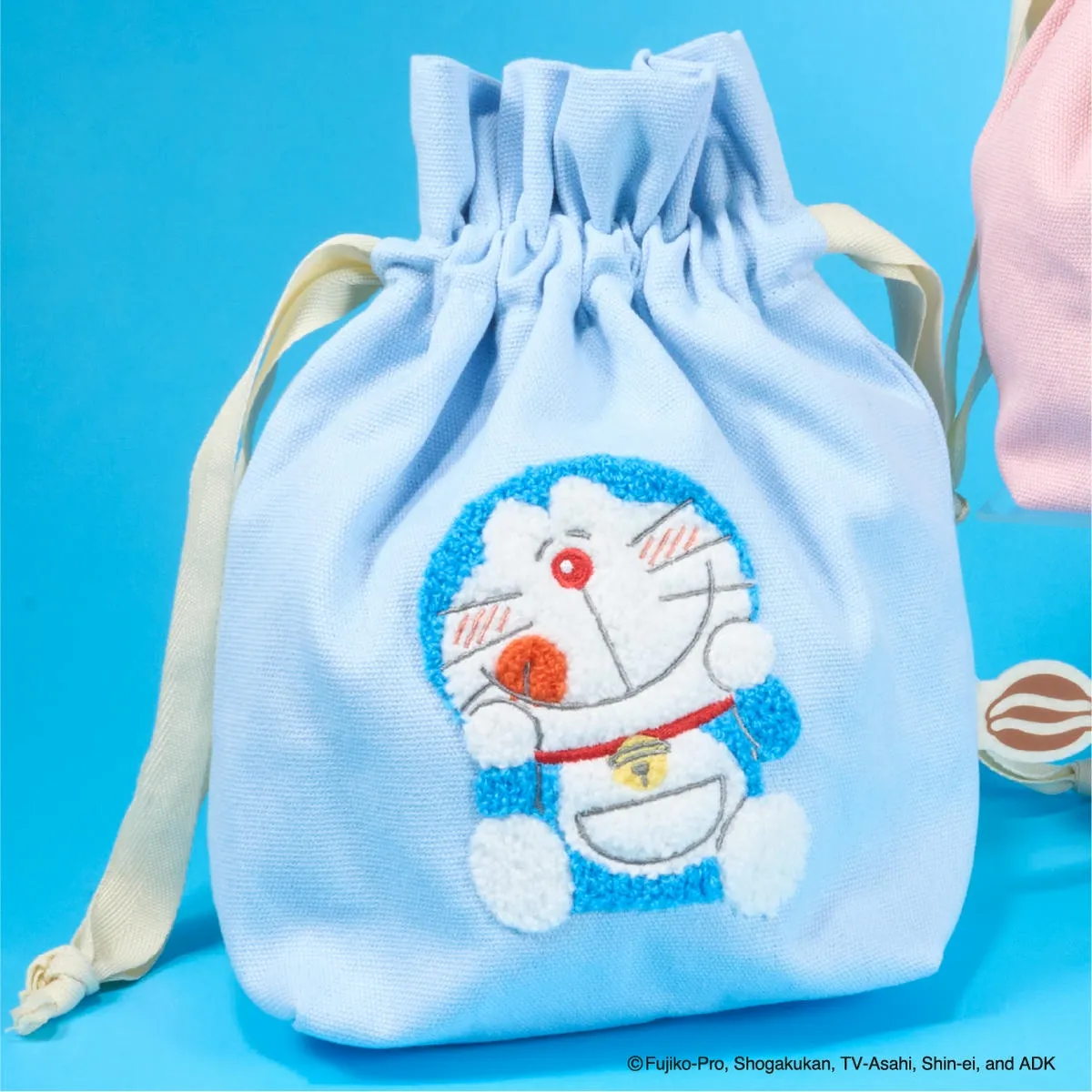 ドラえもん 相良刺繍巾着