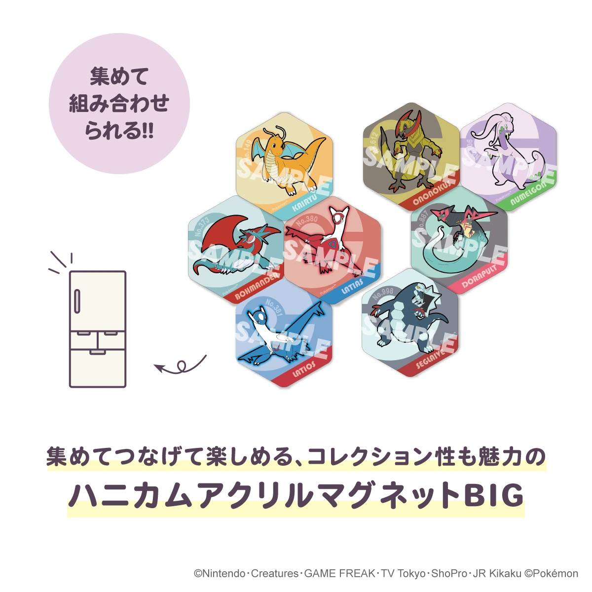  ポケットモンスター ハニカムアクリルマグネット BIG vol.6