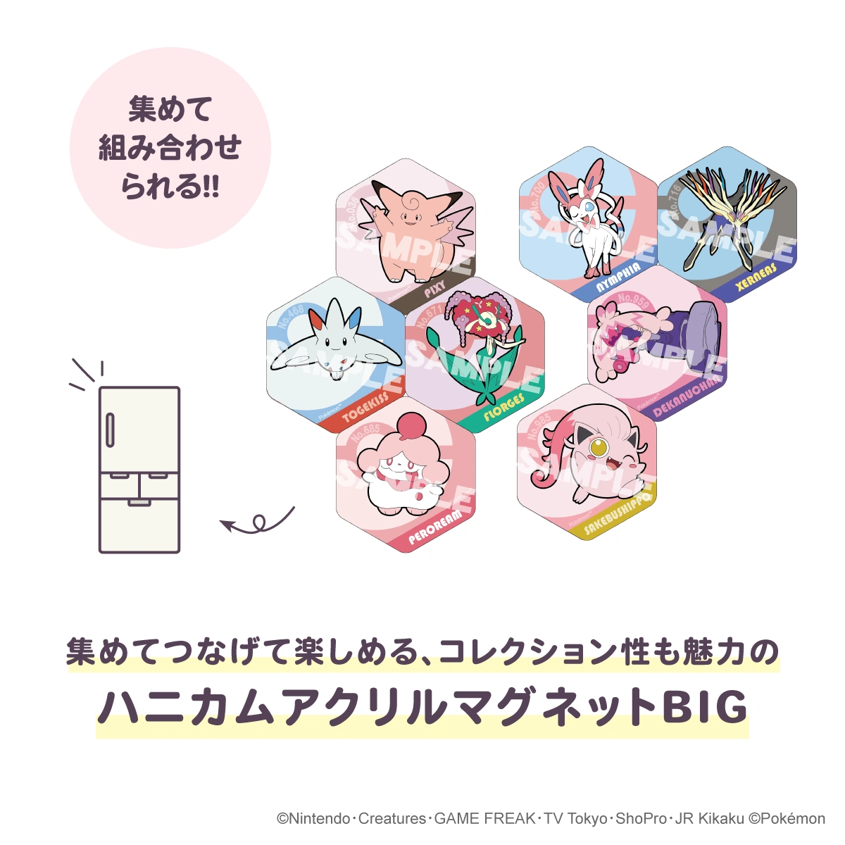  ポケットモンスター ハニカムアクリルマグネット BIG vol.8