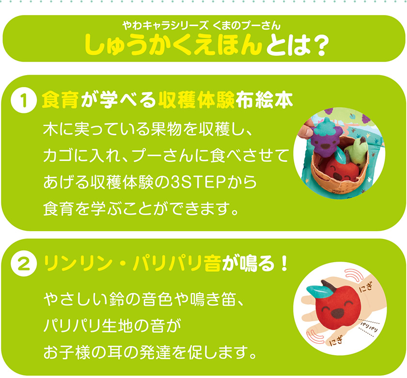 やわキャラシリーズ くまのプーさん しゅうかくえほんとは？１