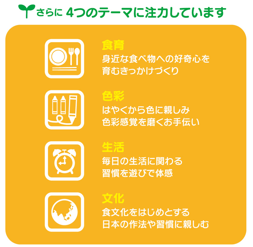 さらに４つのテーマに注力しています