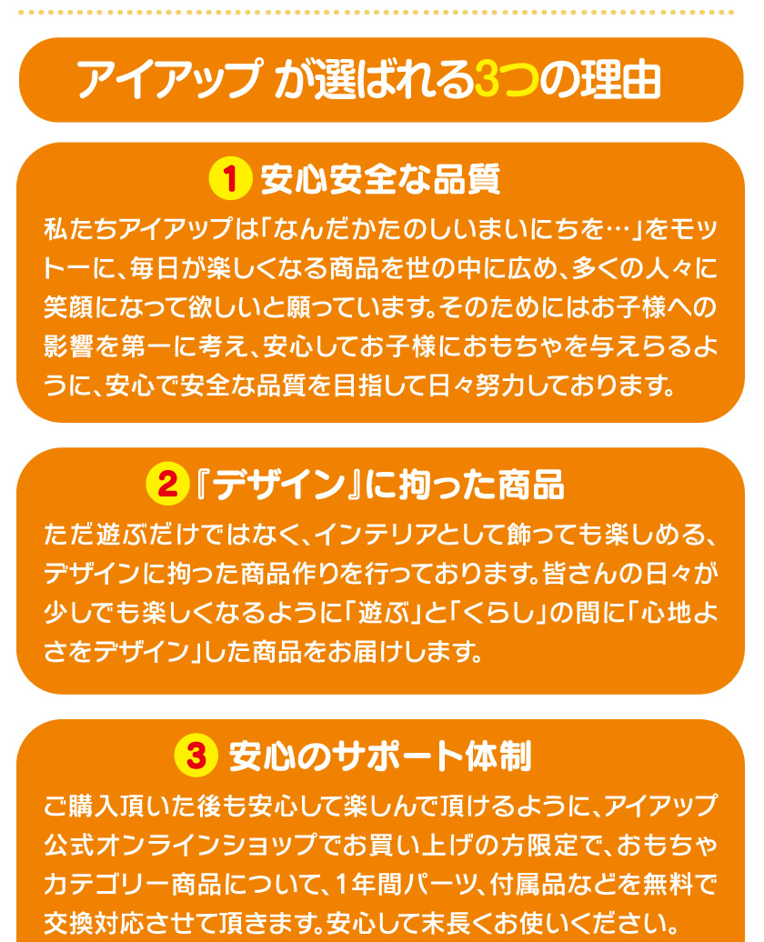 アイアップが選ばれる３つの理由
