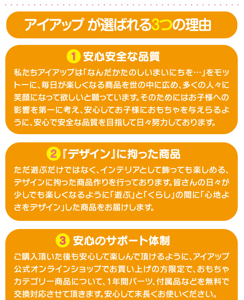 アイアップが選ばれる３つの理由