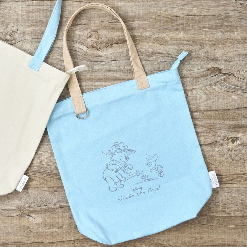 ディズニー くまのプーさん プー ピグレット トート トートバッグ エクル フルネスライフ 水色 青