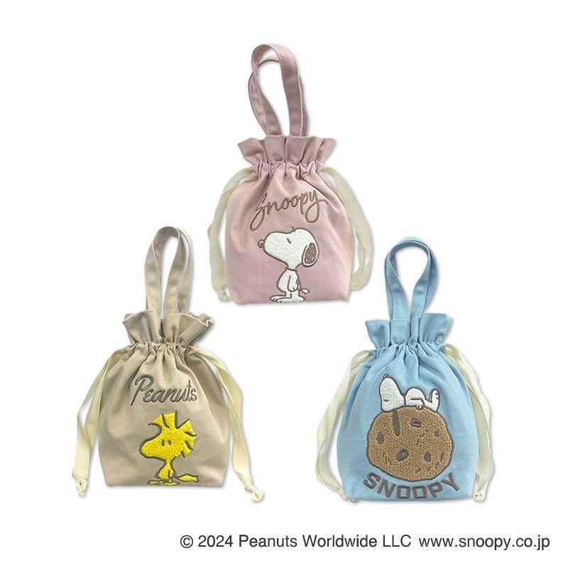 アイアップ公式通販】スヌーピー 相良刺繍巾着｜スヌーピー