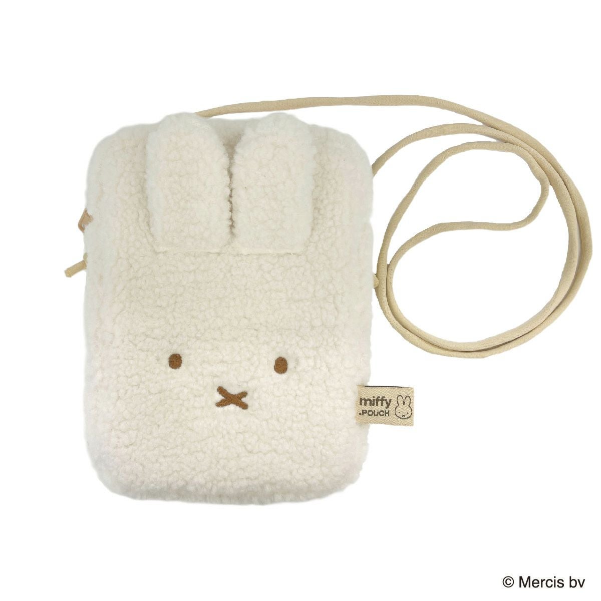 どっとポーチ ミッフィー ショルダーショート（ボア／アイボリー）