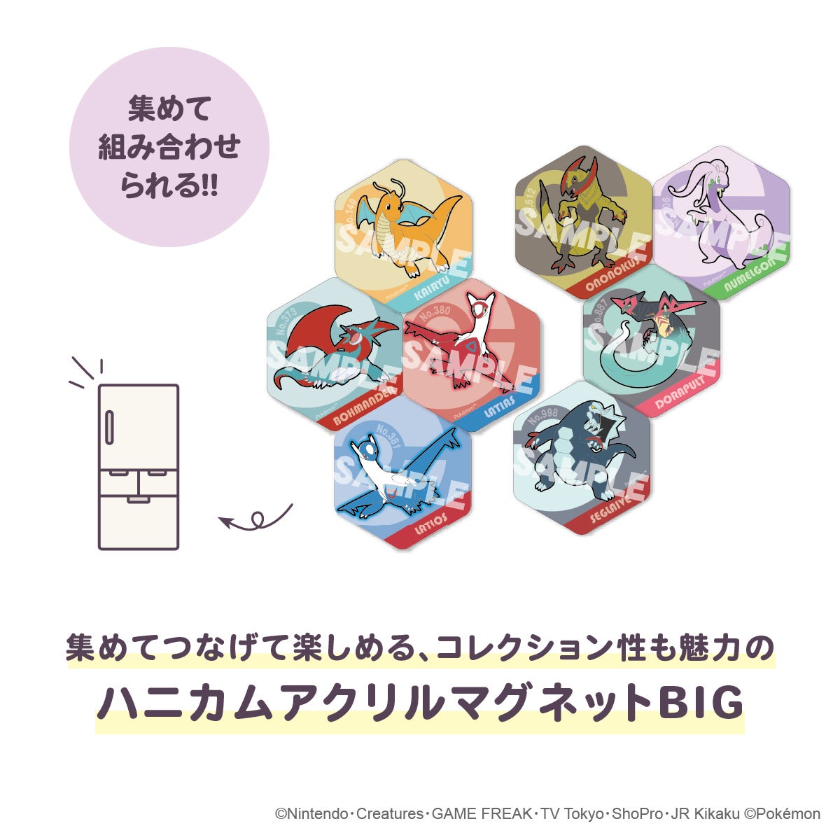 ポケットモンスター ハニカムアクリルマグネット BIG vol.6